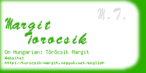 margit torocsik business card