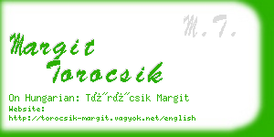 margit torocsik business card